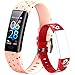 Dwfit - Pulsera deportiva infantil unisex para reloj inteligente, con podómetro, registro de actividad, impermeable, pulsómetro de muñeca, registro de sueño y calorías para Android/iOS, PR