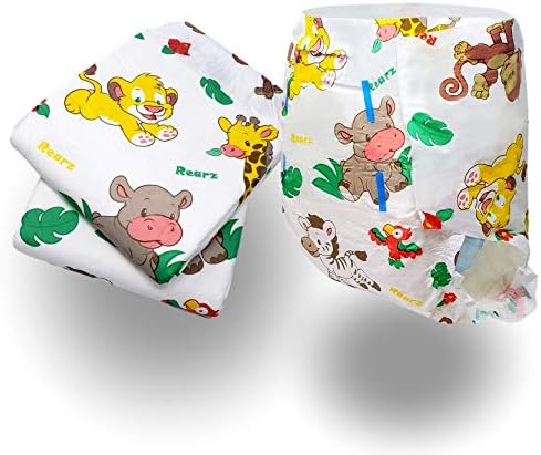 Rearz - MEGA Safari - 11,000ml Adult Printed Diaper (Sample 2 Pack) (Small, 27"-36")