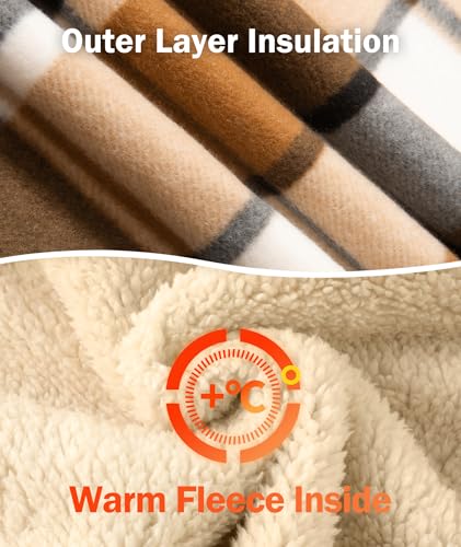 Image of Boys Fleece Jacket with Hood Unisex Child Sherpa Lined Zip Up Warm Coat Hooded Sweatshirt Outerwear