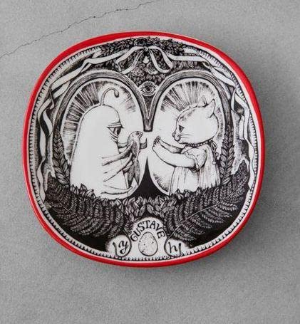 ヒグチユウコ 絵皿 ニャンコ ヒグチユウコ絵皿ニャンコ