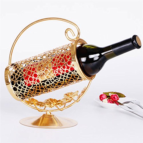 Soporte metálico para botella de vino base redonda 10 pulg. miniatura 4