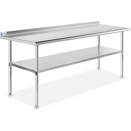 GRIDMANN Commercial Stainless Steel Kitchen Prep Table