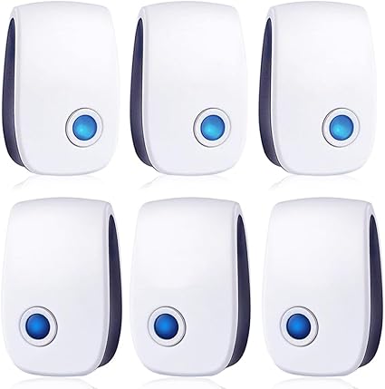 6 Pack Ultrasonic Pest Control Repeller, Mouse Traps Indoor for Home Mosquito Repellent Electronic Pest Repellent Plug in Cockroaches, Mice, Spiders, Ants, Bugs, Pest Defence for House, Kitchen