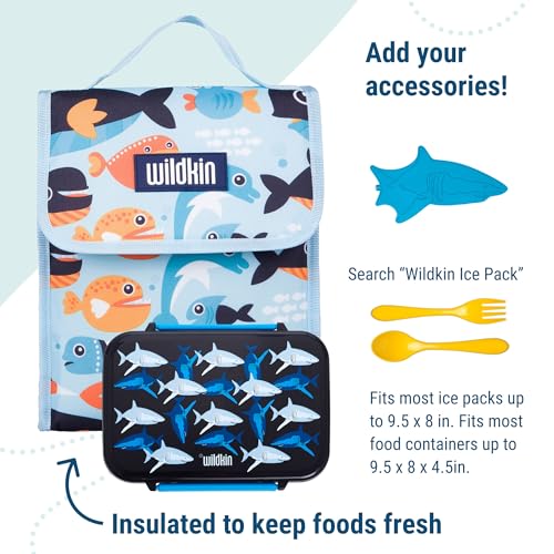 Image of Wildkin Kids Insulated Lunch Bag - Reusable, Ideal for Hot /Cold Snacks, School & Travel - Big Fish