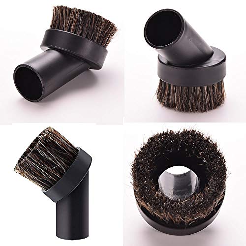 TXIN 4 Pieces Soft Horsehair Bristle Vacuum Attachments Dusting Brush Cleaner Dust Brush, Small Round Corner/Track Cleaning Tools Vacuum Brushes Replacement, Inner Dia 32mm/1.26 in - Thumbnail 5