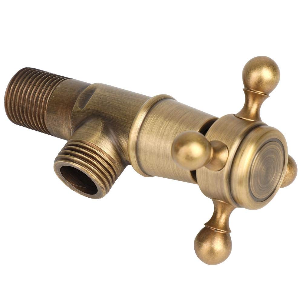 Fdit Salle De Bains en Laiton Triangle Valve 1/2G Matériel De Toilette Vintage Golden Angle Valve Européenne Matériel Universel Antique Angle Valve