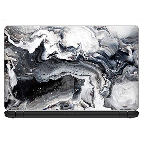 15 15.6 Inch Laptop Notebook Skin Vinyl Sticker Cover Decal Fits 13.3" 14" 15.6" 16" Hp Lenovo Apple Mac Dell Compaq Asus Acer / Marble White Grey Swirl Beautiful #TOP1