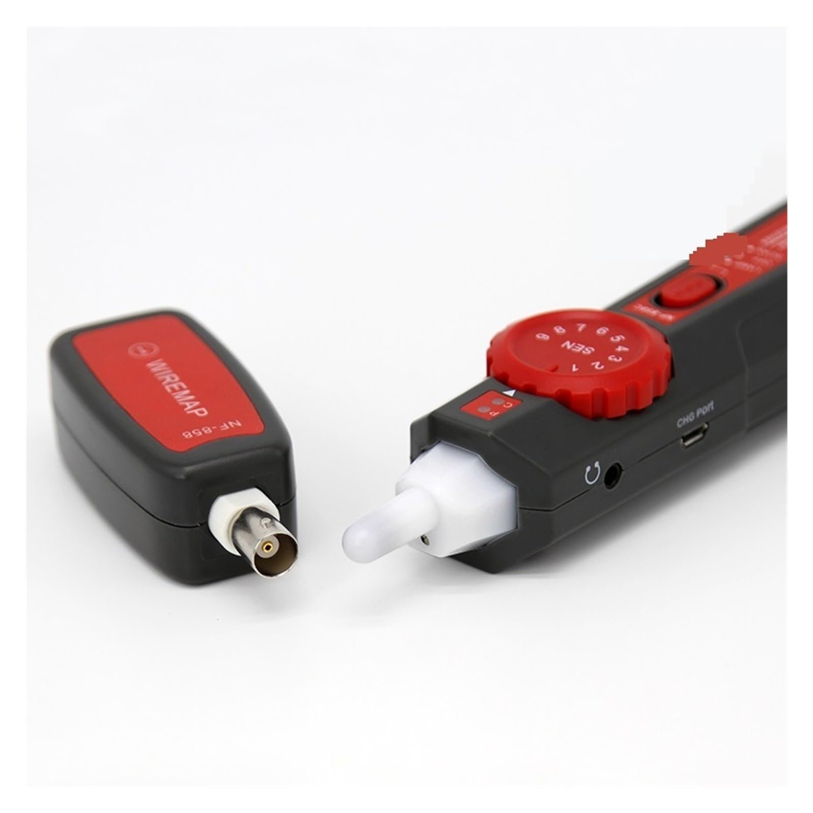 Comprobador de cable de red Probador De Cableado NF-858C RJ45 BNC VFL, Localizador De Línea, Rastreador De Cable Portátil, Medida BNC, Longitud Del Cable, Herramientas De Prueba De Red