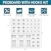 Daanxw Peg Board Kit, Includes Pegboard and Accessories,with Hooks and Bins,Peg Board Wall Organizer for Office,Ornaments Display,Crafts Organization (66, White)