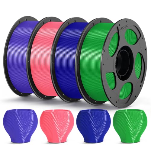 ANYCUBIC PETG 3D Printer Filament 1.75mm, 4KG Pink+Purple+Blue+Green