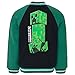 Minecraft Creeper Big Boys French Terry Zip Up Varsity Bomber Jacket Black 18-20