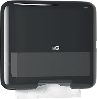 Tork Singlefold Mini Hand Towel Wall Mounted Dispenser Black H3, One-at-a-Time Dispensing, Elevation Range, 553108