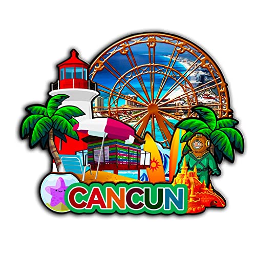 Reviews de Refrigeradores Cancun - 5 favoritos. 39 Orlybar Cancun Quintana Roo Mexico Magnet Fridge Magnet Wooden 3D Landmarks Travel Collectible Souvenirs Holiday Gift Decoration Handmade -1989