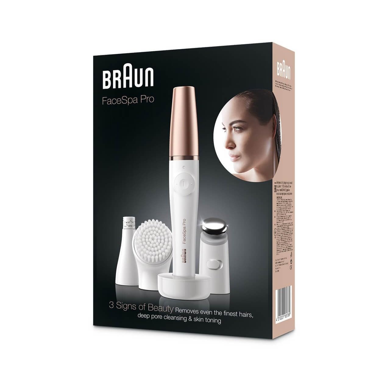Braun FaceSpa Pro 911 Facial Epilator White/Bronze with 3 Extras - International Version
