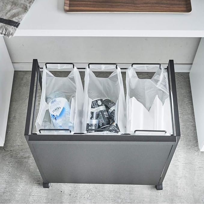 専用　tower 3SEPARATION DUST WAGON ワゴン「tower（タワー）」目隠し分別ダストワゴン3分別 – バス