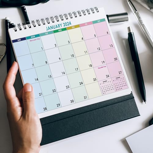 Accuprints Desk Calendar 2025-Size 5.8 x 8.2 inch Standing Desk Calendar, Office Calendar, Flip Desktop Calendar (Image - 6)