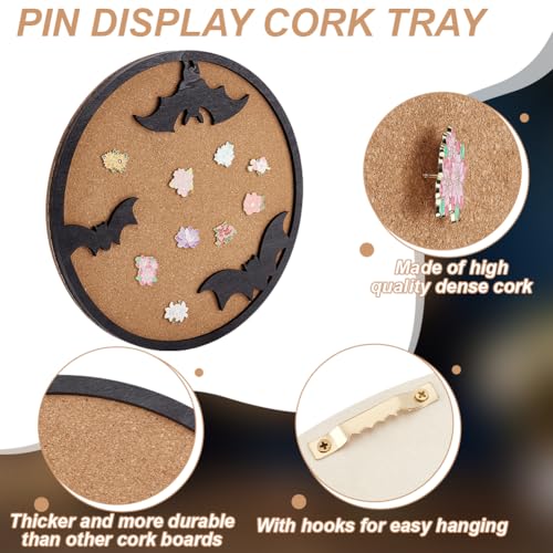 BENECREAT Round Cork Boards, Bats Pin Display Board - Image 4