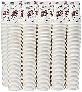 Amazon Basics Single Wall Hot Cup, Café Design, 473 ml, 100-Pack