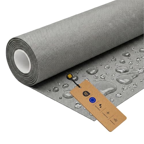 LOMIQ Tejido De Poliéster Impermeable, 100x150 Cm, Gris Claro, 366 G/M2, Por Metro, Resistente Al Desgarro, Material Para Toldos, Lonas, Muebles De Jardín, Tiendas De Campaña, Mochilas