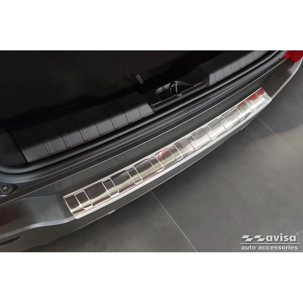 Chromemaster | Protezione paraurti Posteriore | Compatibile con BMW X1 E84 FL 2012-2015 | Acciaio inossidabile INOX spazzolato, Argento opaco | Protezione paraurti protegge la vernice del paraurti