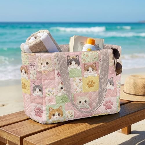 Bolso tote para mujer, ligero, con bolsillos y acolchado doble, ideal para trabajo, viaje y gimnasio miniatura 3