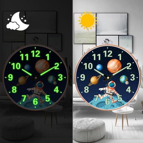 Image of STAR WORK 12 inch Inch Square Silent Non-Ticking Quartz Movement Wall Clock with Analog & Digital Display | Easy-to-Read Numbers | Modern Design for Living Room, Bedroom or Office (R-Fly Venus)