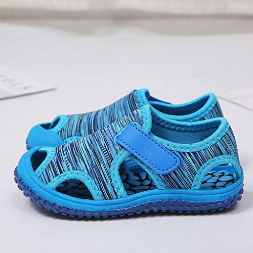1 to 10Years Summer Child Kids Non-slip Outdoor Boys Sandals Beach Girls Baby Beach Shoes Children (Blue, 6.5 Toddler)4
