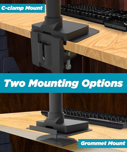 Image of ULTRARM Steel Monitor Mount Reinforcement Plate for Glass & Thin Tabletops | Distributes Pressure, Anti-Slip, Anti-Scratch, Fits C-Clamp & Grommet Mounts, and Most Monitor Arm Desk Stands, Black, MAAC-P