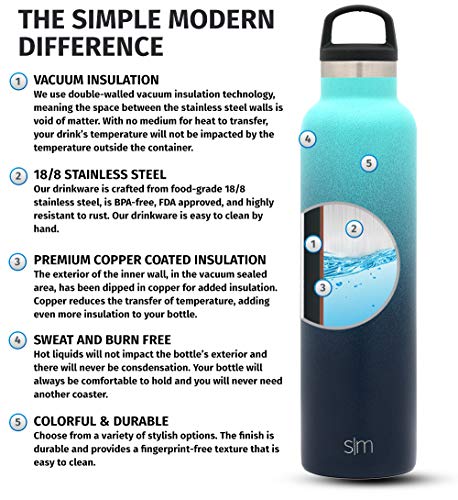 image for Simple Modern Personalized 24 Ounce (Custom) Ascent Water Bottle - Gif