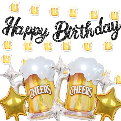 Image of Beer Mug Mylar Balloons Set