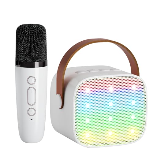 YLL Mini Karaoke Machine for Kids, Portable Bluetooth Speaker with Wireless Microphone for Kids, Toys Birthday Gifts for Boys 4, 5, 6, 7, 8, 9, 10+ Year Old (White) (B0C9GP6CT8) Amazon Price History, Amazon Price Tracker