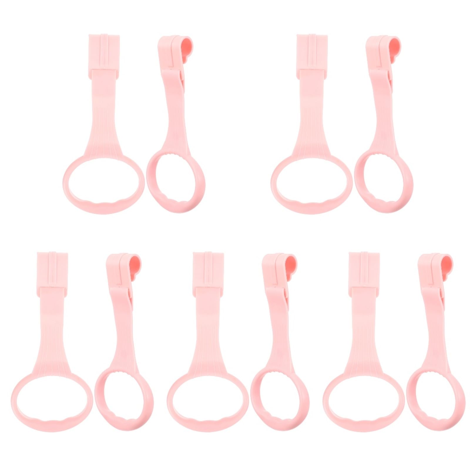Toddmomy 5 Pairs Pink Baby Pull up Rings - Portable Baby Walking Assistant Rings for Playpen, Cot, Bassinet - Easy to Install