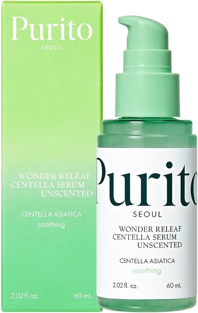 PURITO Centella Unscented Serum, Korean Centella, for All Skin Types Ampoule, Soothing, Calming