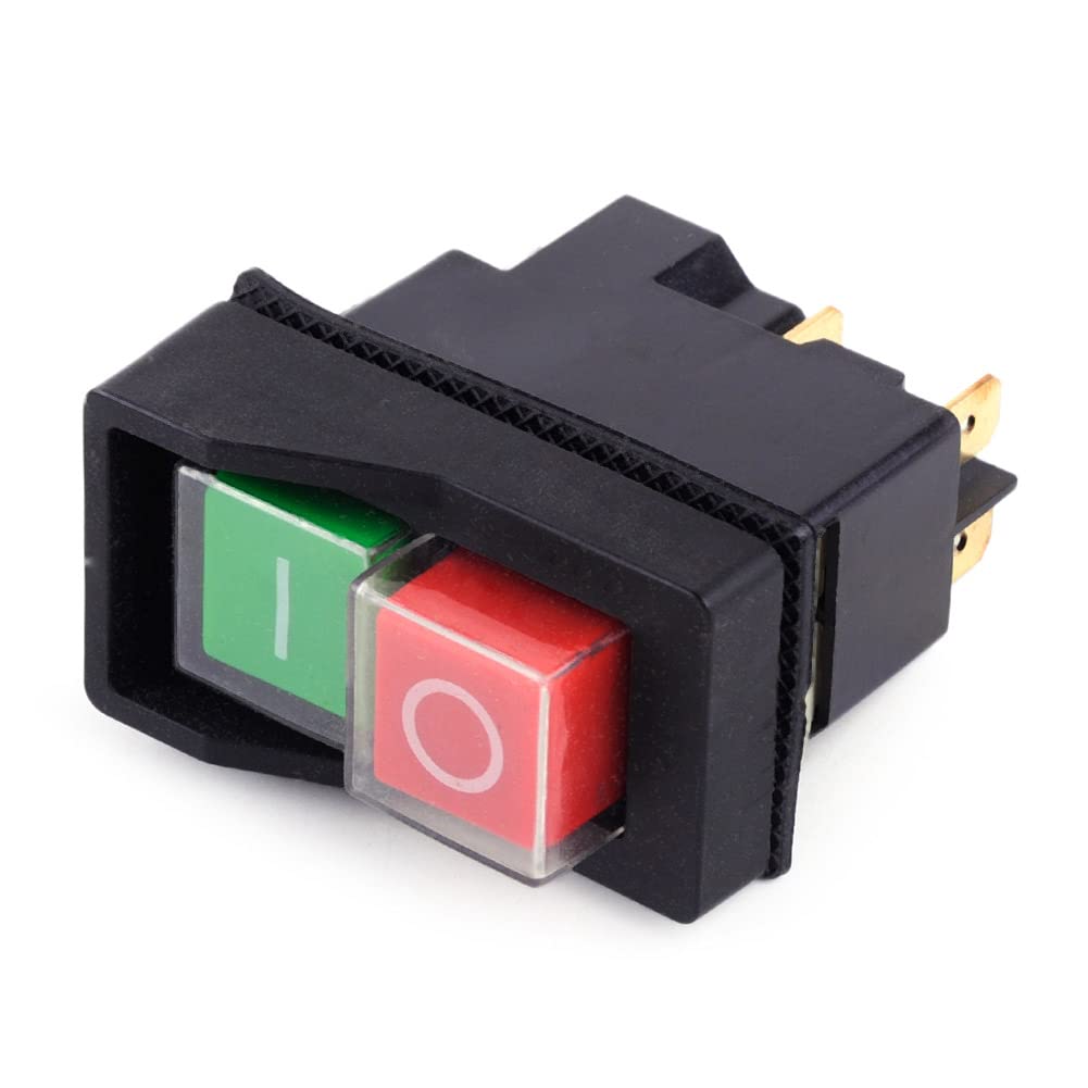KJD17-240V 5 PIN Interruptor de Botón Magnético Impermeable de Seguridad AC 14A para Herramientas Eléctricas (KJD17-5Pin)