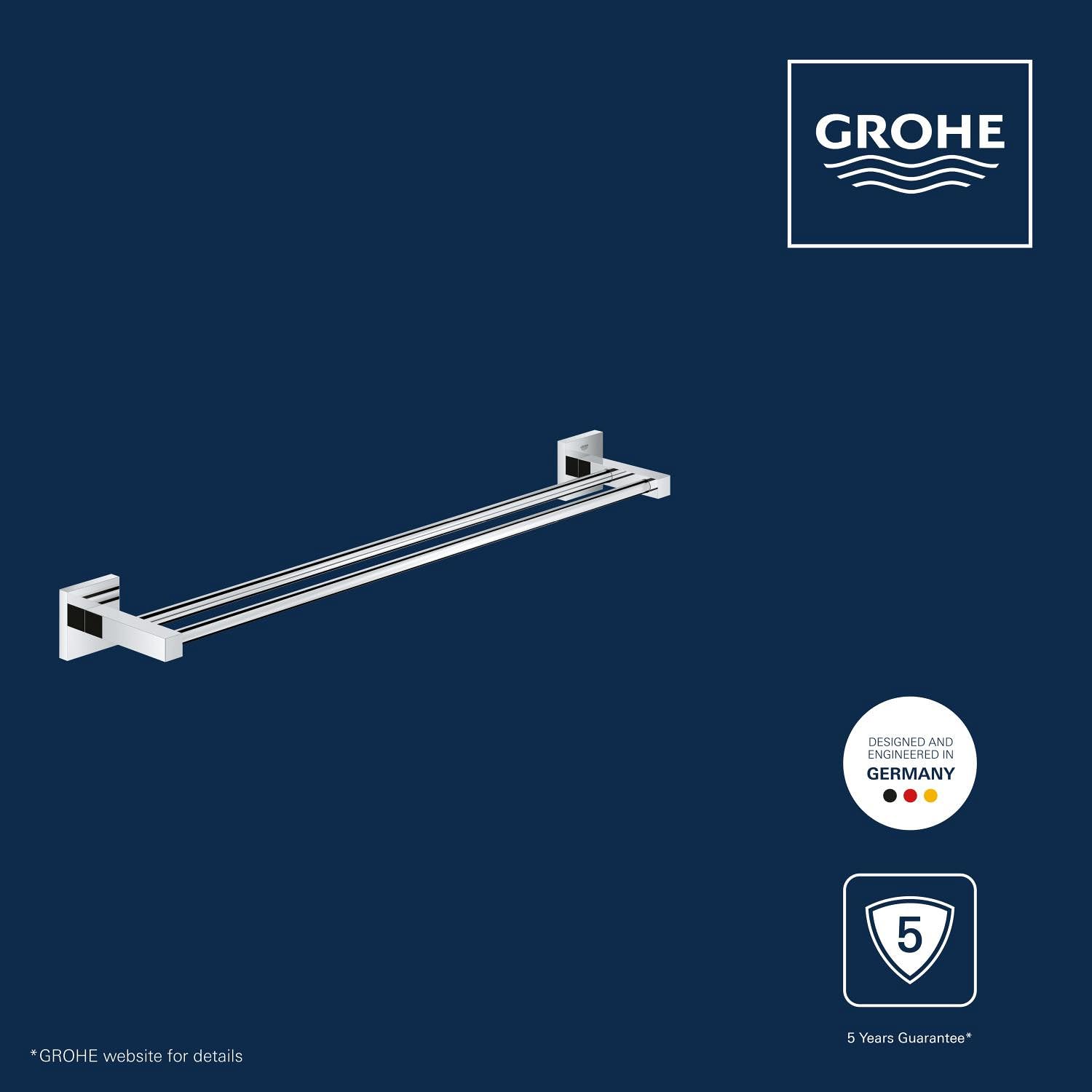 GROHE Start Cube - Barra de toallas doble, 600mm, cromo, ref. 41104000