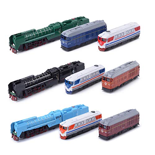 MinYn Locomotive Train Model Toy Pullback Retro Steam Train Magnetic Simulation Die cast Engine Vehicle Set Collection Gift Kids - 4pcs