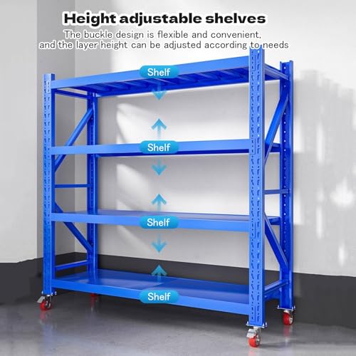 Scaffali regolabili in metallo – Heavy DutyRack per garage cucina cantina stoccaggio – Scaffale in acciaio robusto e versatile