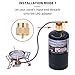 WADEO Portable Camping Stove Adapter, 1L Propane Small Tank Input EN417 Lindal Valve Output Cylinder LPG Canister Adapter, 2 Pieces