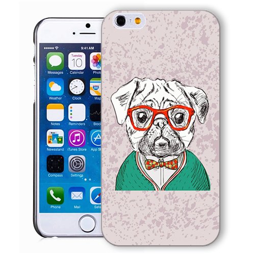 ChiChiC Iphone 6s plus case, iphone 6 plus case, iphone6 plus case,iphone 6+ case,iphone 6 5.5 case, plastic cases back cover skin protector,Fashion dog red glasses Wireless Phone Accessory