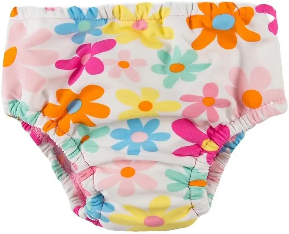 Pulpo Fralda de Piscina Reutilizável Bebê 6 a 24 Meses (Flores, 24 meses)