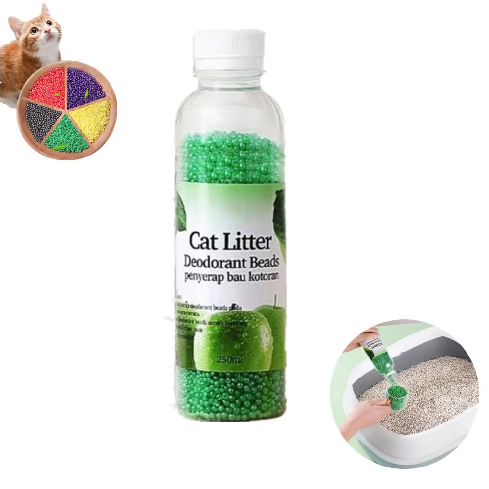Cat Litter Deodorizer Beads, Deodorizing Beads Air Freshener for Pet Smells from Litter Box, Reusable Soothing Scent Cat Litter Deodorizer, Activated Carbon Physical Adsorption, Keep Home Fresh