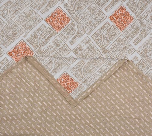Image of Florida Cotton Double Bed All Season Reversible AC Dohar (Orange, 220x240 CM)
