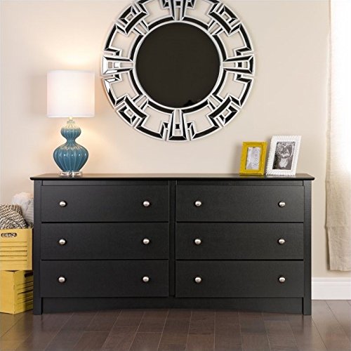 Home Square Contemporary 3 Piece Bedroom Set With Bedroom Dresser And 2 Piece 2-Drawer Nightstand In Black #TOP1