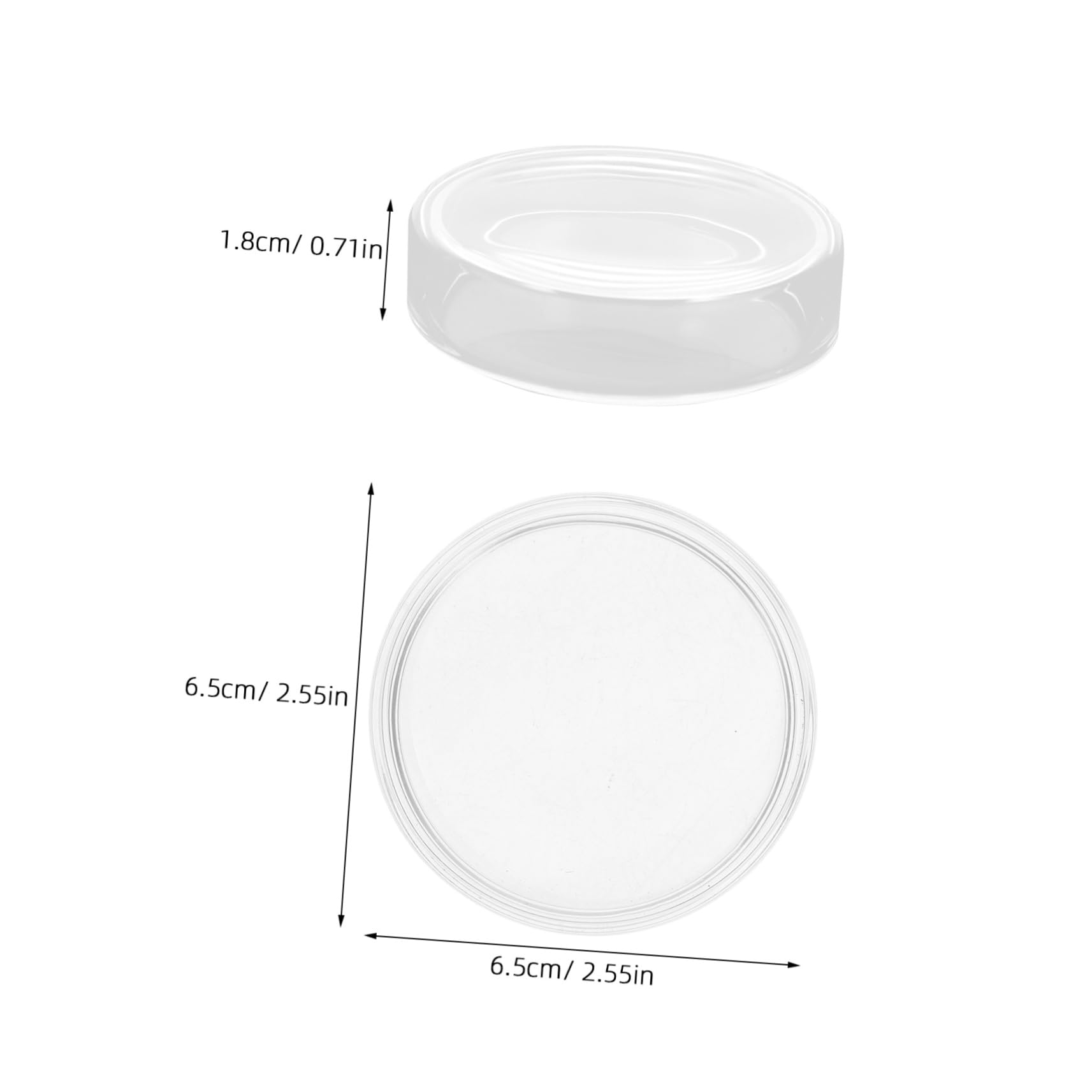 KICHOUSE High Transparency 10pcs 60mm Lab Petri Dishes Reusable for Microbiology Science Projects