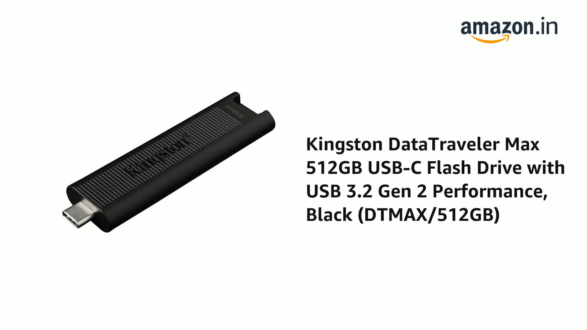 Kingston DataTraveler Max 512GB USB-C Flash Drive with USB 3.2 Gen