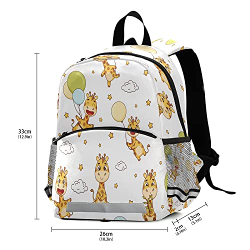 Kids Backpack Children's Schoolbag Cute Giraffe Balloon Cloud and Star Preschool Cute Mini Shoulder Bags 3-6 Years Old Toddlers Kindergarten Backpacks Waterproof Daypack3