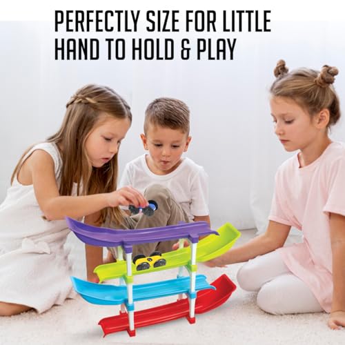 Image of Amazon Brand - Jam & Honey Joy Box for Toddlers | Fun Play | Activity Toy for Kids | with Ramp Racer and Stacking Toys | Educational Toy for 12month+ | Multicolor