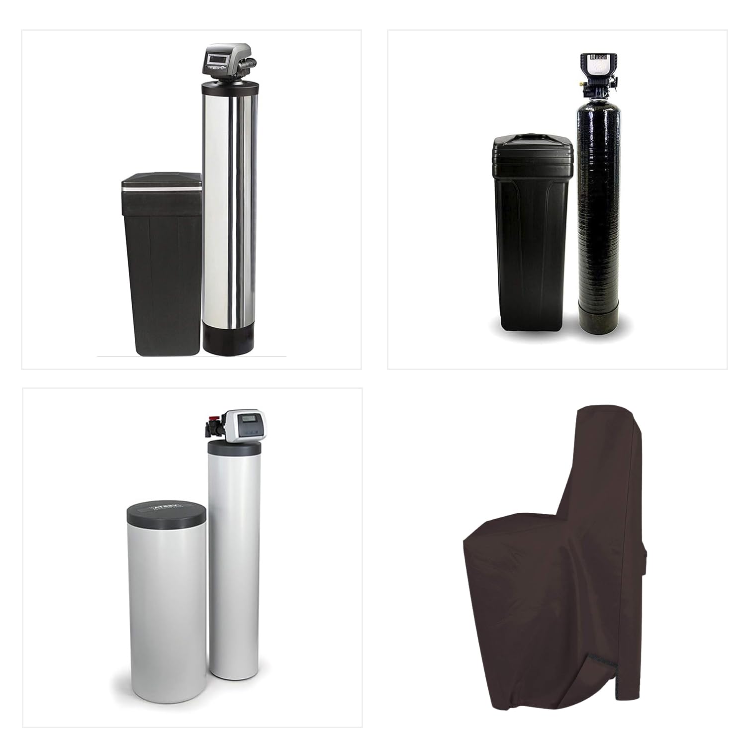 Covers & All Pokrowiec na zmiękczacz wody, 350 ml, wykonany z wodoodpornej, odpornej na promieniowanie UV i odpornej na rozdarcie tkaniny, z kieszeniami powietrznymi i dzielonym zamkiem błyskawicznym (162 cm wys. x 100 cm szer. x 40 cm gł