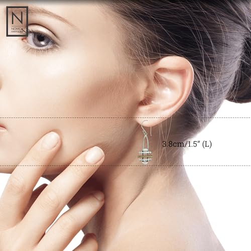 NOVICA Artisan Handmade Gold Accent Earrings Dangle Sterling Silver Indonesia Modern [1.5 in L x 0.6 in W] ' Golden Horizon'4