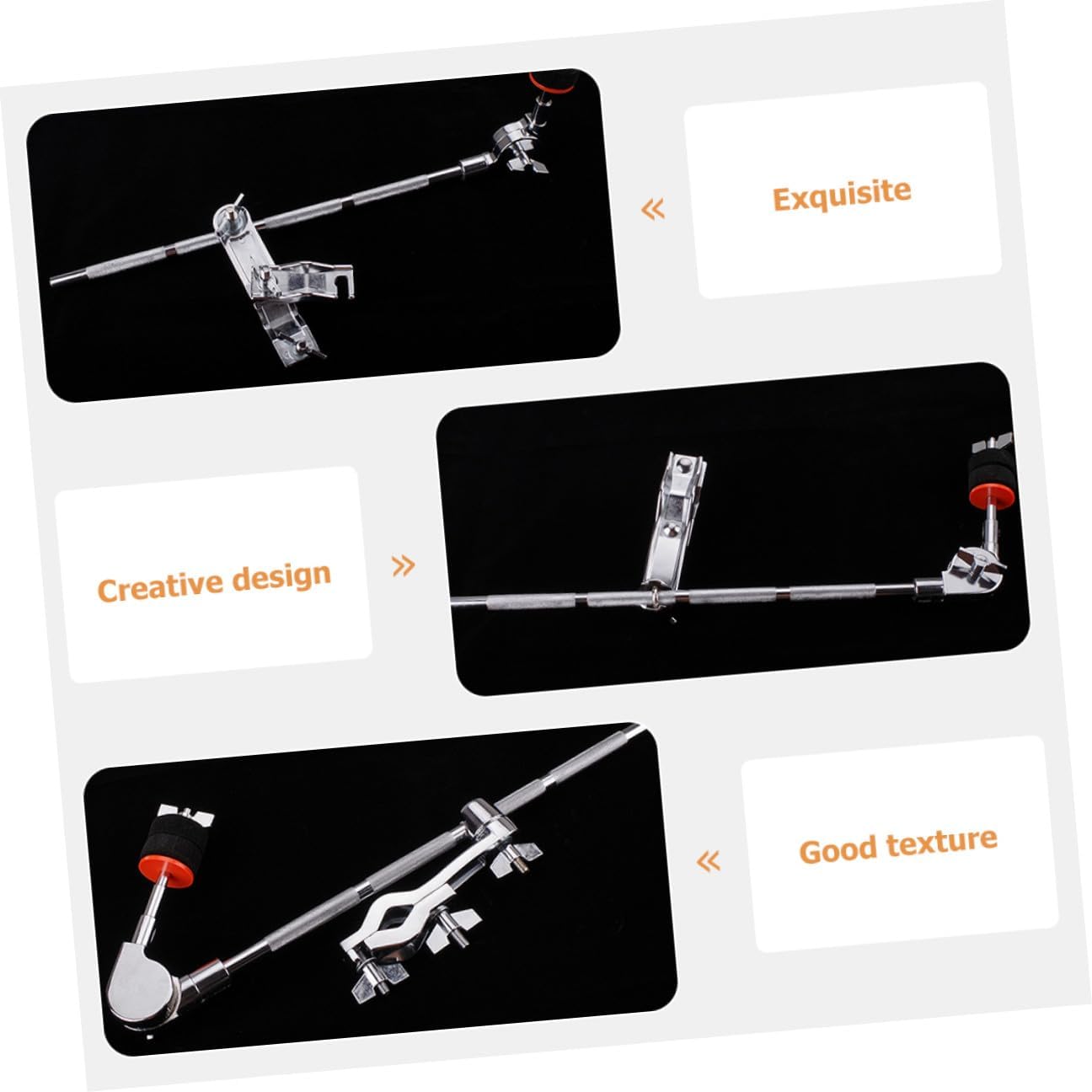 Adjustable Drum Cymbal Boom Arm with Clamp Holder Drum Extension Hardware Accessory for Percussion Mounting and Performance Setups